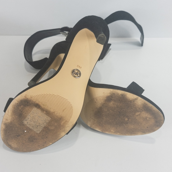 Michael Kors Crystal Embellished Suede Sandal Black -8 - Picture 6 of 6